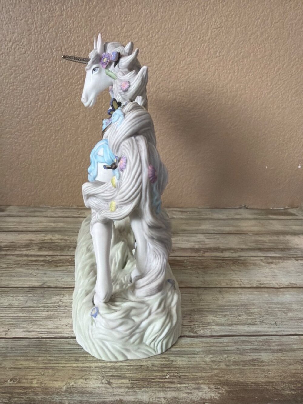 Princeton Gallery Meadow Unicorn Porcelain Figure 2001 Butterflies Flowers w/COA - Picture 5 of 16